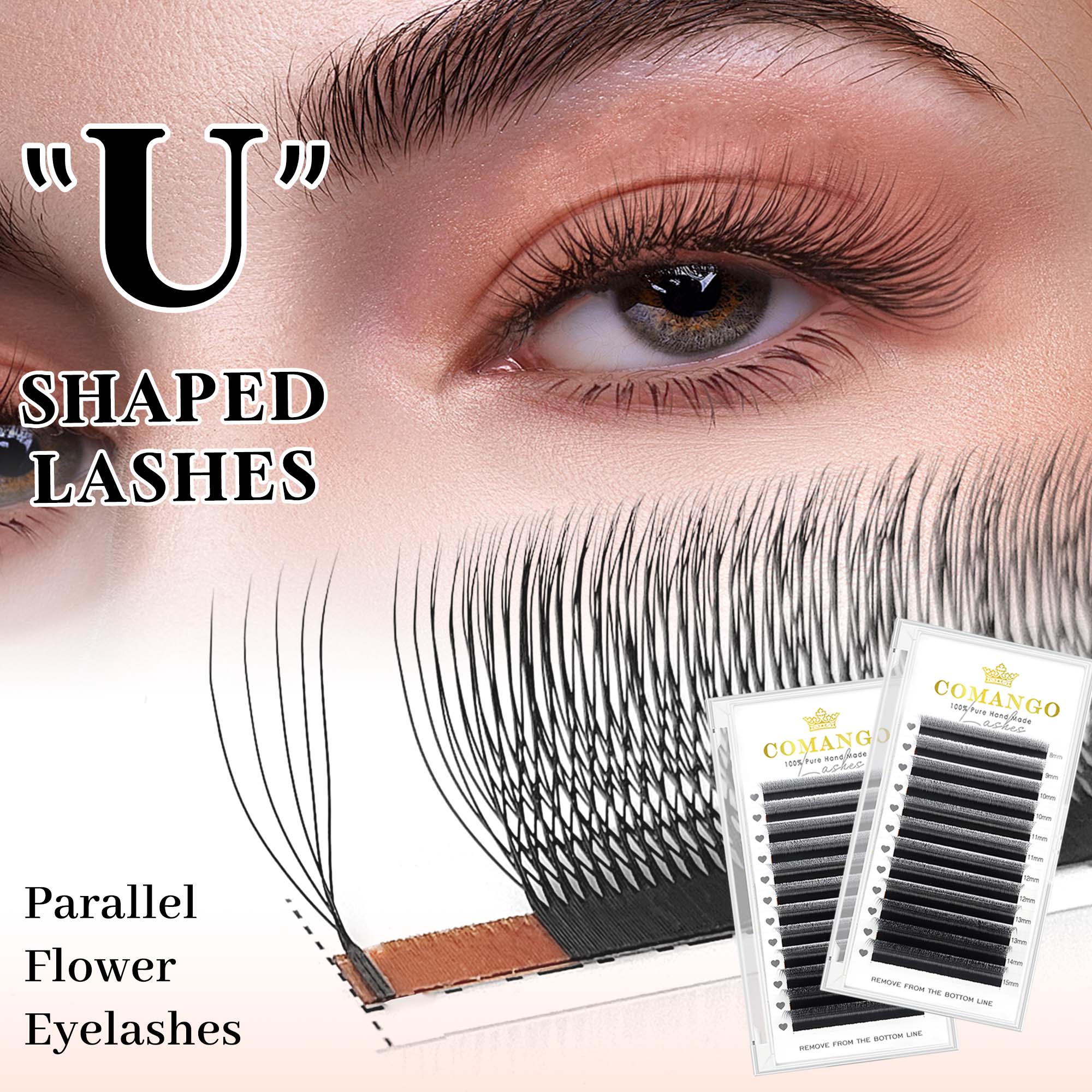 CoMango mix8-15mm Bentuk U 3/4 - Eyelash Extension Supernatural ulasan dan harga